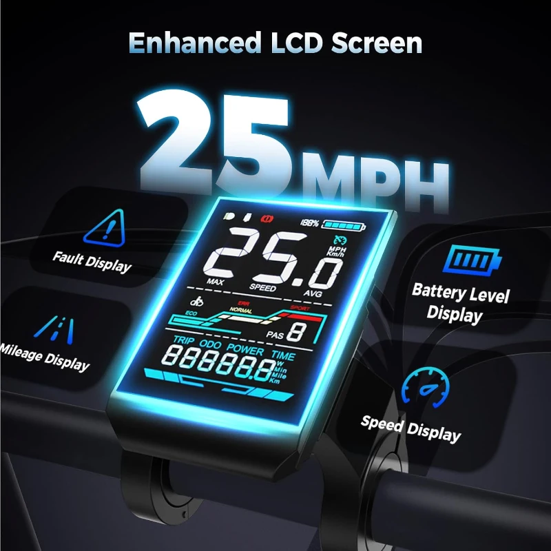 Electric Dirt Bike for Adults – 2000W/1500W Peak Motor Ebike with 20""/16""x4"" Fat Tires, 48V Removable Battery, All-Terrain Dual Suspension