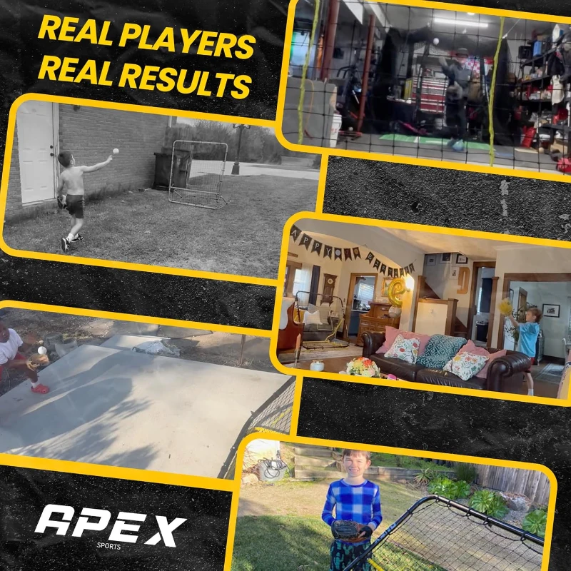 Apex Sports 4 x 4.5 Ft Multi-Sport Rebounder – Adjustable Angles, Durable Construction, Portable Trainer