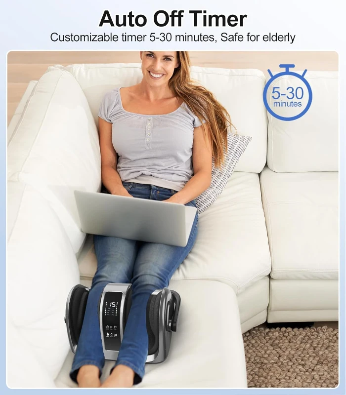 CARESKY Shiatsu Foot Massager with Heat & Remote - FSA Eligible Deep Kneading Electric Massager for Neuropathy, Plantar Fasciitis, Calf/Ankle/Leg Relief, Fits Up to Size 14