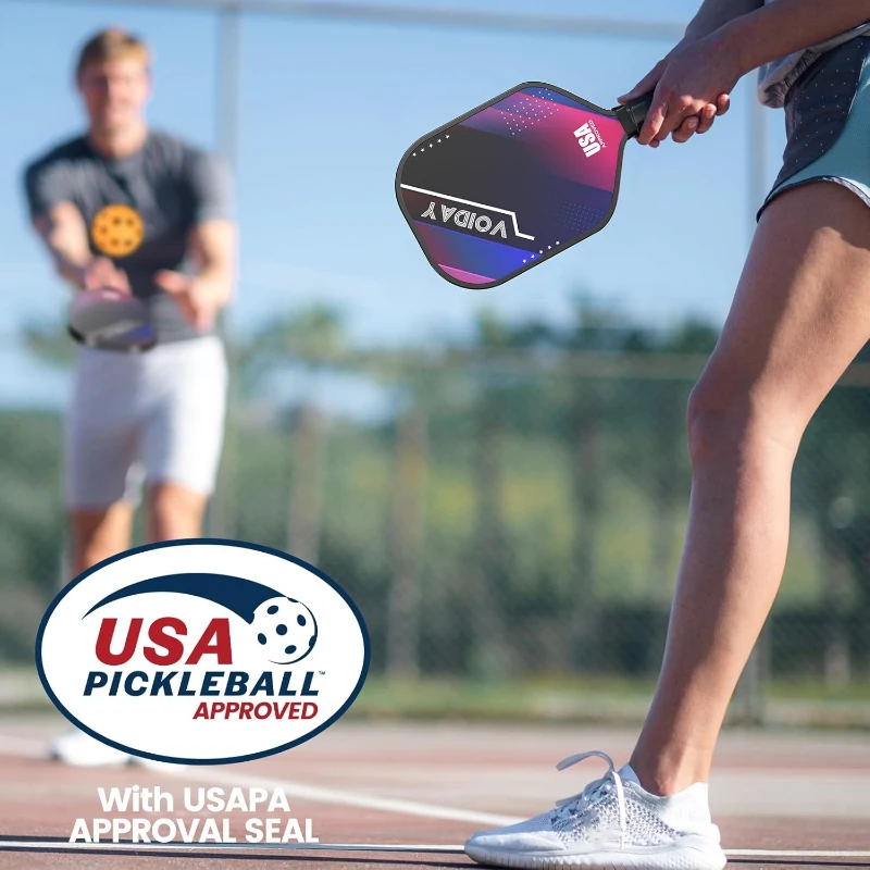 2-Pack Fiberglass Pickleball Paddles with 4 Balls — USAPA Approved, Lightweight Durable Rackets for Beginners to Pros