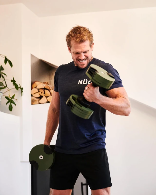 NÜOBELL Easy-Twist Adjustable Dumbbells (Pair) — 5–80 lb Model, 2024–25 All-in-One Weights