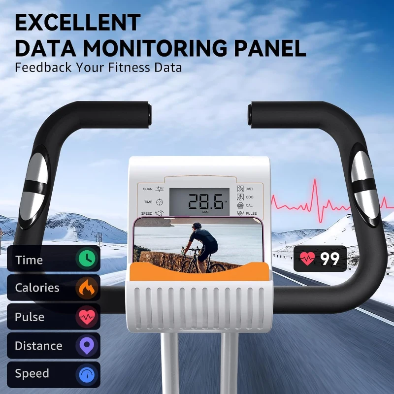 X-Bike 817 Foldable Indoor Exercise Bike for Seniors — 5-in-1 Stationary Trainer, 16-Level Magnetic Resistance, Tri-Position Ride, 300 lb Capacity, 5.5 lb Flywheel, Black