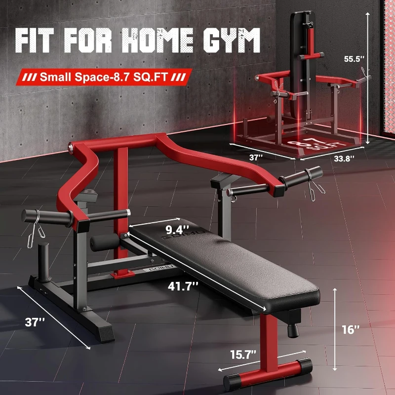 GOIMU Z1-PRO Chest Press Machine with Independent Arms – Adjustable Flat/Incline/Decline Weight Bench for Home Gym, AB & Chest Workouts