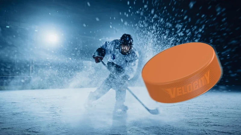 Velocity Training Hockey Pucks - Junior Lightweight, Senior Official & Heavy 10oz Options; Packs of 5/10/25/50/100