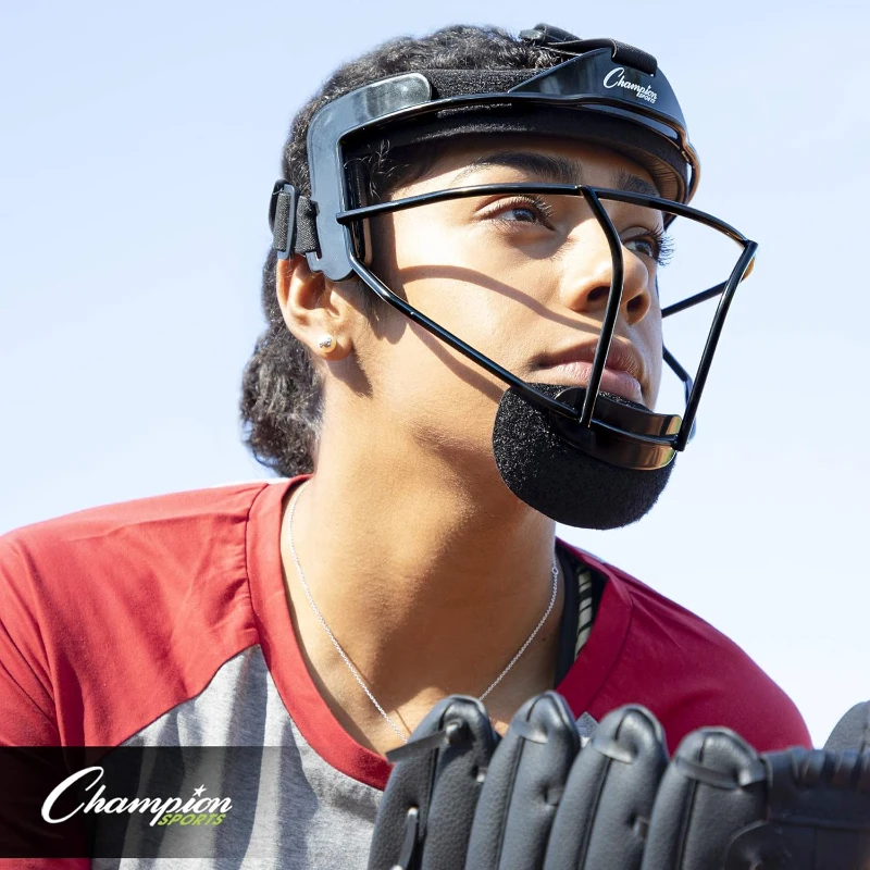 Champion Sports Adult Softball Fielder's Face Mask - Steel Protective Guard