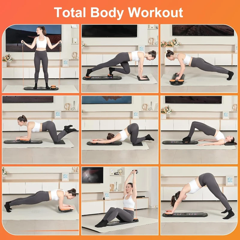 Portable Foldable Pilates Board Reformer for Home Workouts – Multifunctional Trainer for Women