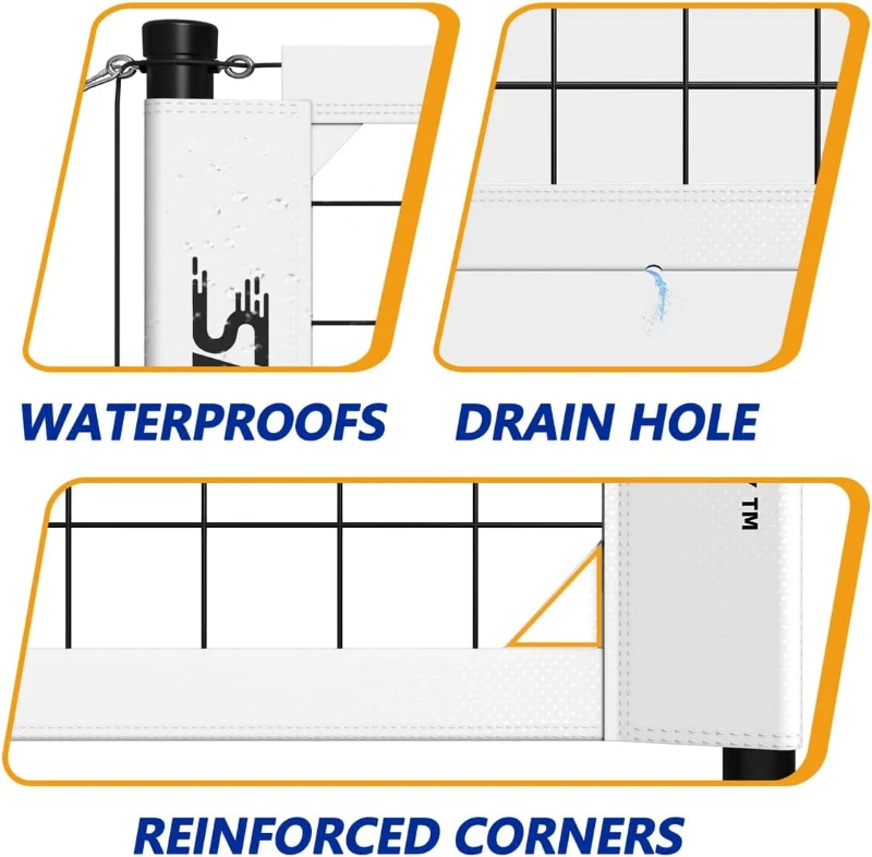 Portable Outdoor Volleyball Net Set — Heavy-Duty Anti-Sag Design with Adjustable Aluminum Poles, Winch System, Complete Accessory Pack for Backyard, Grass & Beach