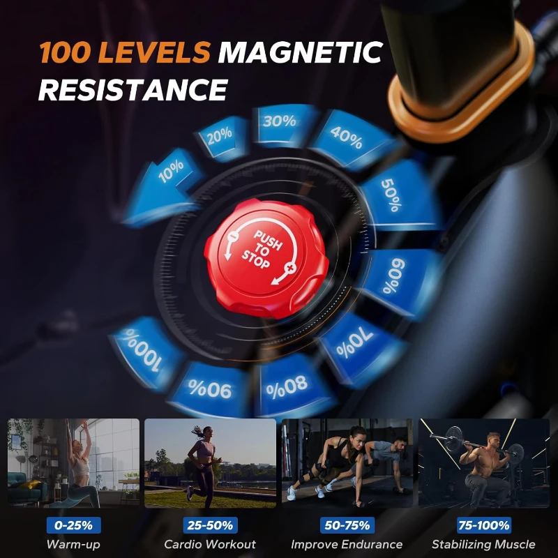 MERACH Magnetic Exercise Bike — App-Connected Indoor Cycle with FantomFite, Real-Time Metrics & Comfortable Design
