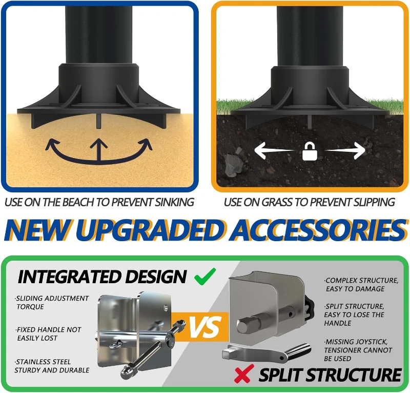 Outdoor Heavy-Duty Volleyball Net Set with Anti-Sag Design, Adjustable Aluminum Telescoping Poles, Portable for Backyard, Grass & Beach