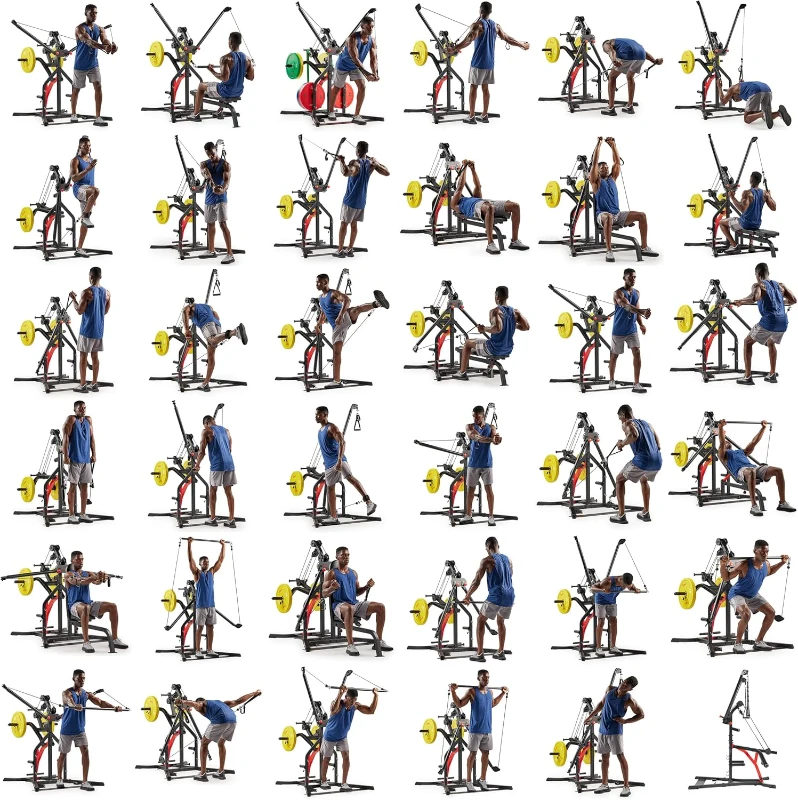 Sunny Health & Fitness SF-HG92401 All-in-One Multifunctional Home Gym System – Optional Squat Stand/Power Rack Compatible with Adjustable Incline Bench