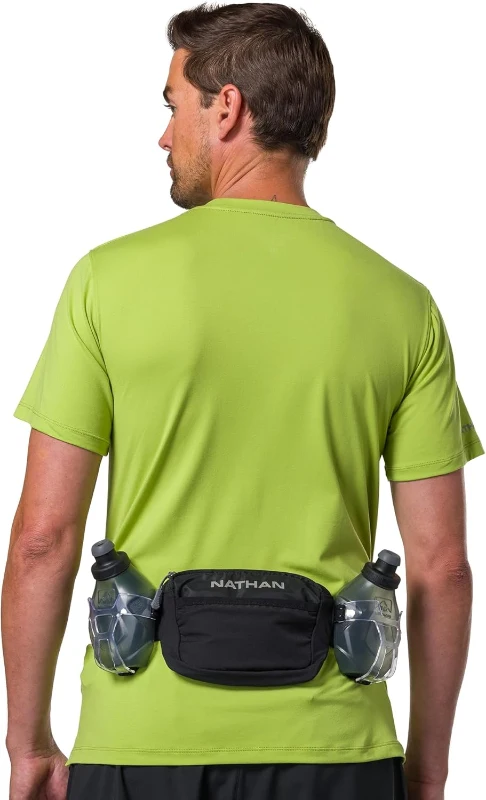 Nathan Trail Mix Plus 3.0 Running Waist Pack with Insulated Flask and Phone Pocket — No-Bounce Hydration Belt for Hikes, Walks & Runs