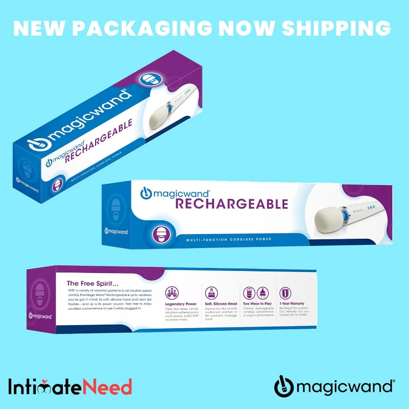 Hitachi Magic Wand Rechargeable HV-270 (2025) by Vibratex — Cordless Powerful Wand Massager with Free IntimateNeed Accessory