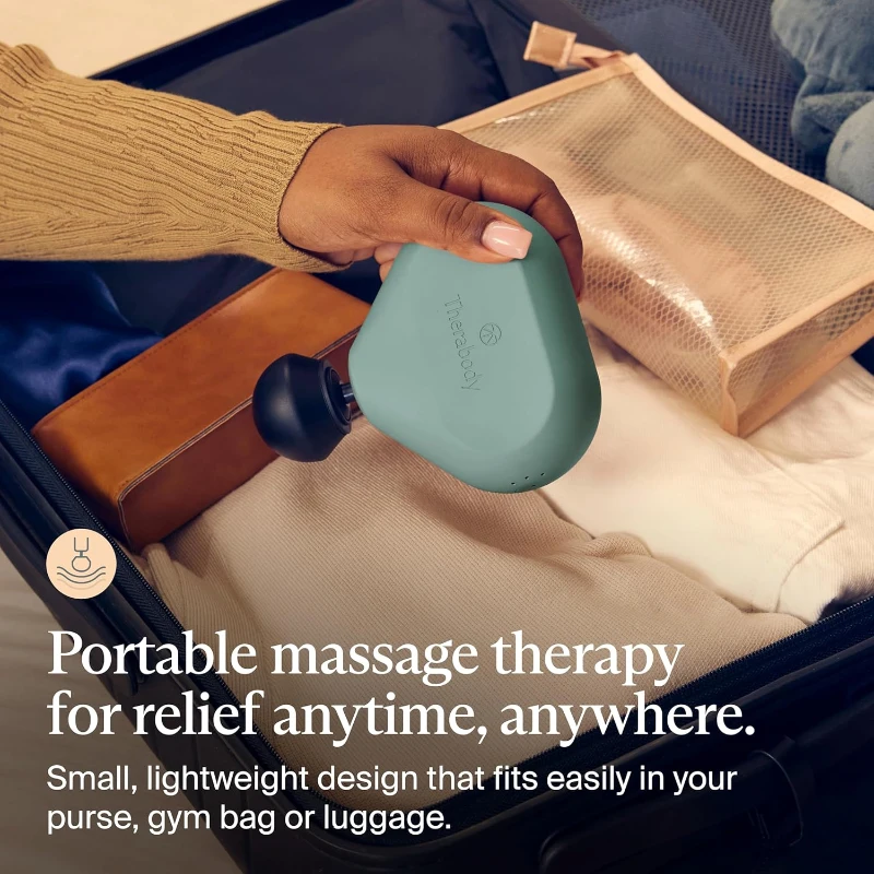 TheraGun Mini (2nd Gen) by Therabody — Compact Percussion Massager with QuietForce Technology, Portable Deep Tissue Treatment (Green)