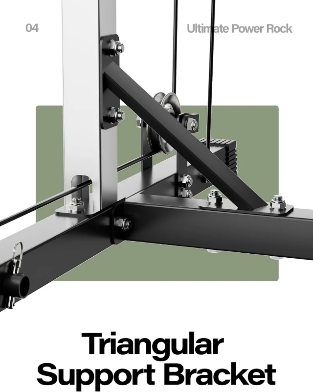 MAJOR FITNESS Drone1 Power Cage — Multi-Function Home Power Rack with Integrated 100 lb Weight Stack, Cable Crossover, Pull-Up Bar, Heavy-Duty Steel Construction