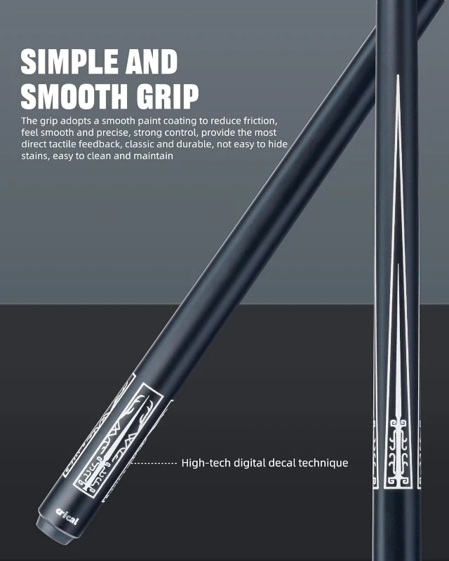 CRICAL 58"" Carbon Fiber Pool Cue Set CL-02 — Professional Low-Deflection Billiard Cue with 3/8×8 Joint and 12.5mm Tip