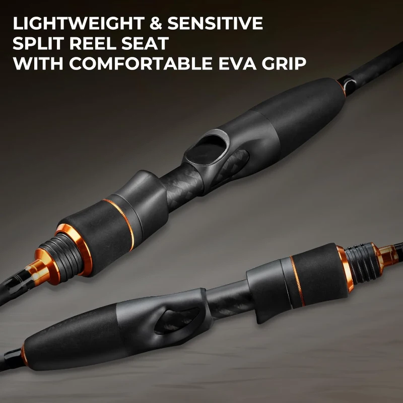 KastKing Zephyr Spin & Bait Finesse Rod — Lightweight IM6 Graphite Casting and Spinning, Cast Lures to 1/64 oz, Zirconia Guides, Split Reel Seat, EVA Grip, Ferrule Alignment Marker