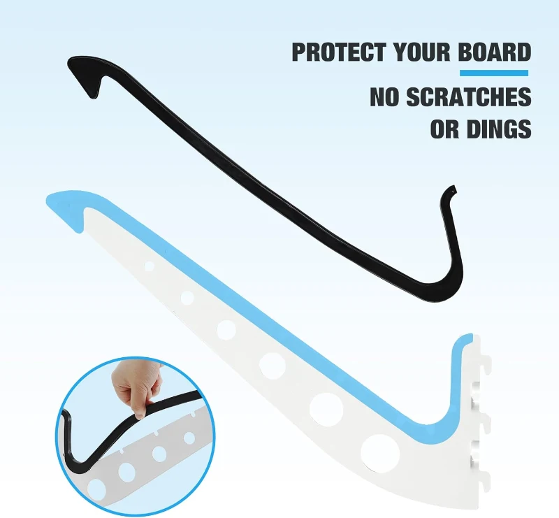 5-Board Surf/Wake/Snow Wall Mount Rack – Adjustable Wall Hangers for Board Storage and Display