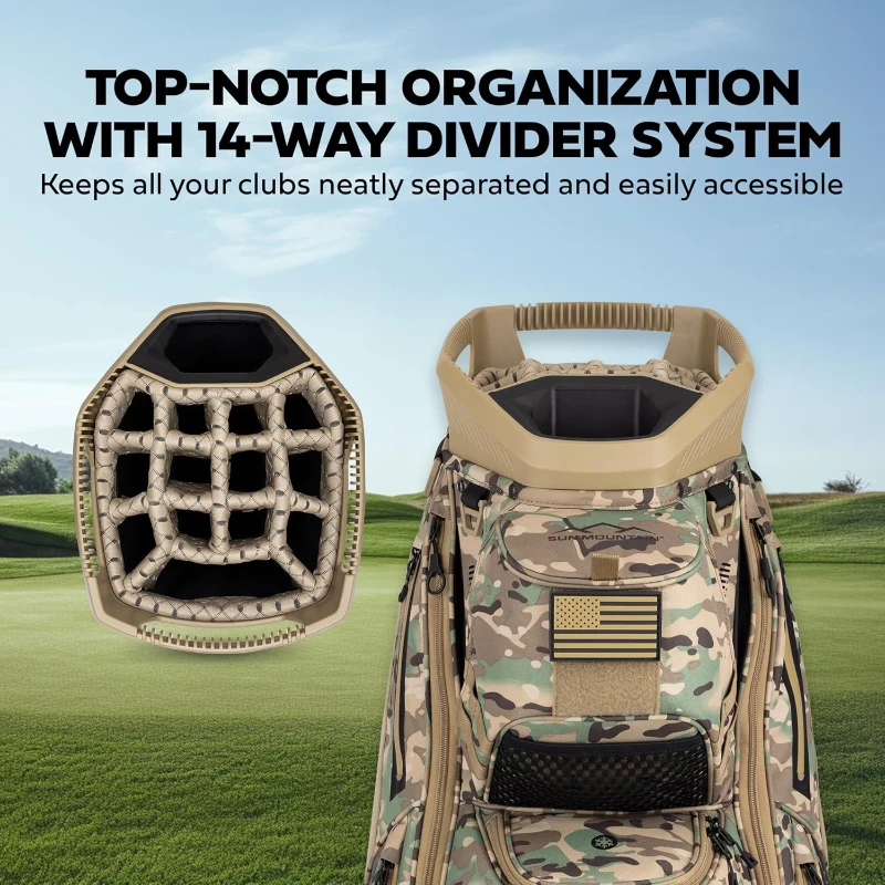 Sun Mountain C130 Men's Lightweight Cart Golf Bag - 14-Way Top (2025)