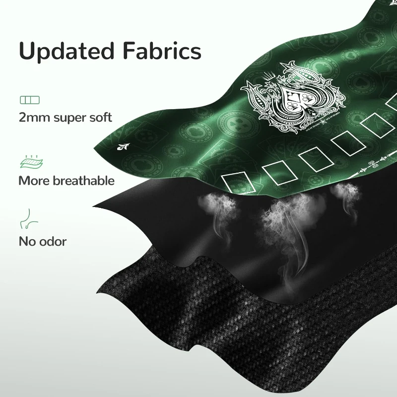 70 x 35 Inch Waterproof Poker Table Mat — Super-Soft Texas Hold'em Surface with Premium Smooth Finish and Zippered Carrying Case for Parties and Home Casinos