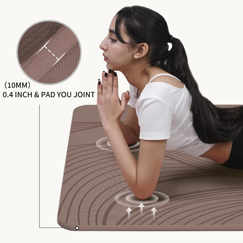 Extra-Wide Large Yoga Mat 72 in x 36 in x 10 mm — Thick, Comfortable, Non-Slip Exercise Mat for Home, Gym & Studio