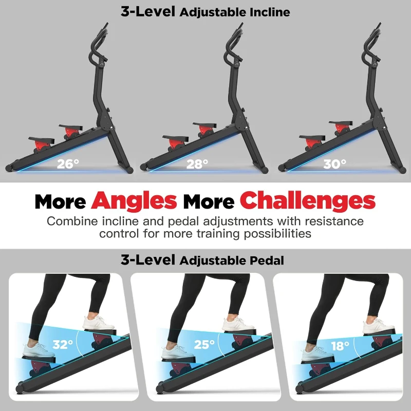 Winfita Magnetic Stair Stepper – Vertical Climber with 77LB Adjustable Resistance, 3-Level Pedal/Incline, Foldable Cardio Machine, 350LB Capacity