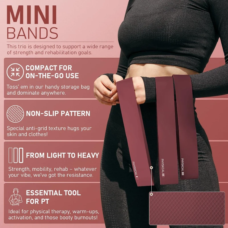 Home Pilates 15"" Ring Kit with Core Ball + 3 Mini Bands & 2 Flex Bands — Pilates Mat Essential by PhysKcal