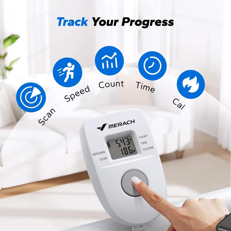 MERACH Vertical Stair Climber – New-Generation Home Stair Stepper for Full-Body Training, Compact Foldable Stairmaster with Extended Step Range and Adjustable Handlebar/Pedals