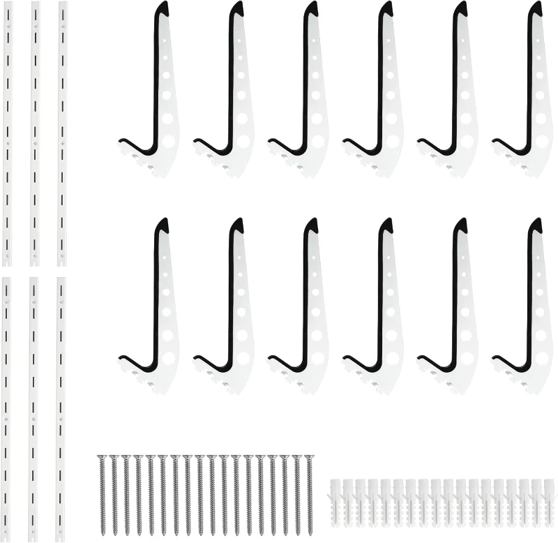 5-Board Surf/Wake/Snow Wall Mount Rack – Adjustable Wall Hangers for Board Storage and Display