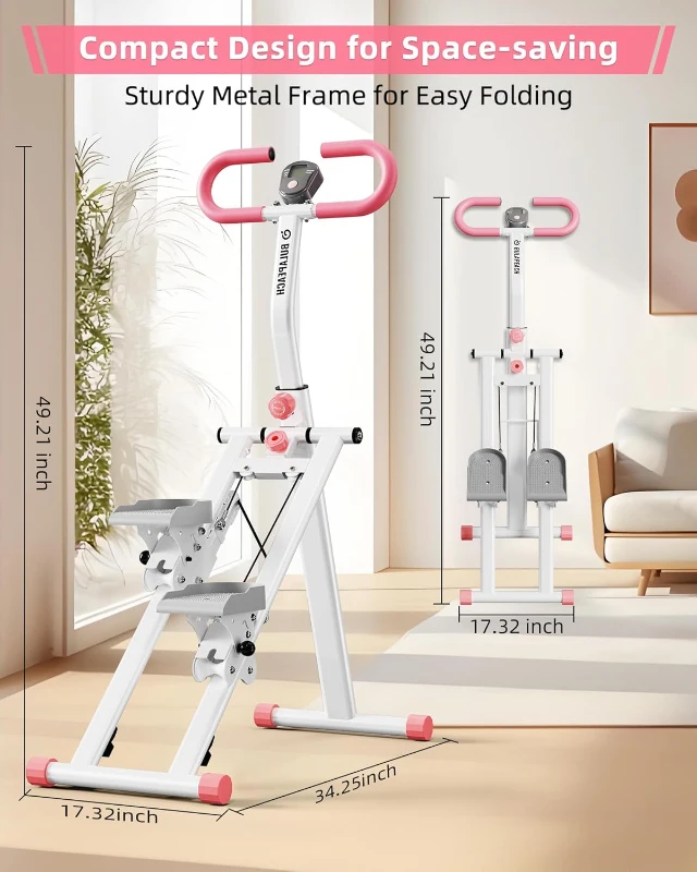 Vertical Climber Stair Stepper for Home - Full-Body Exercise Machine with Handlebar, Stable Frame and 3 Height Settings