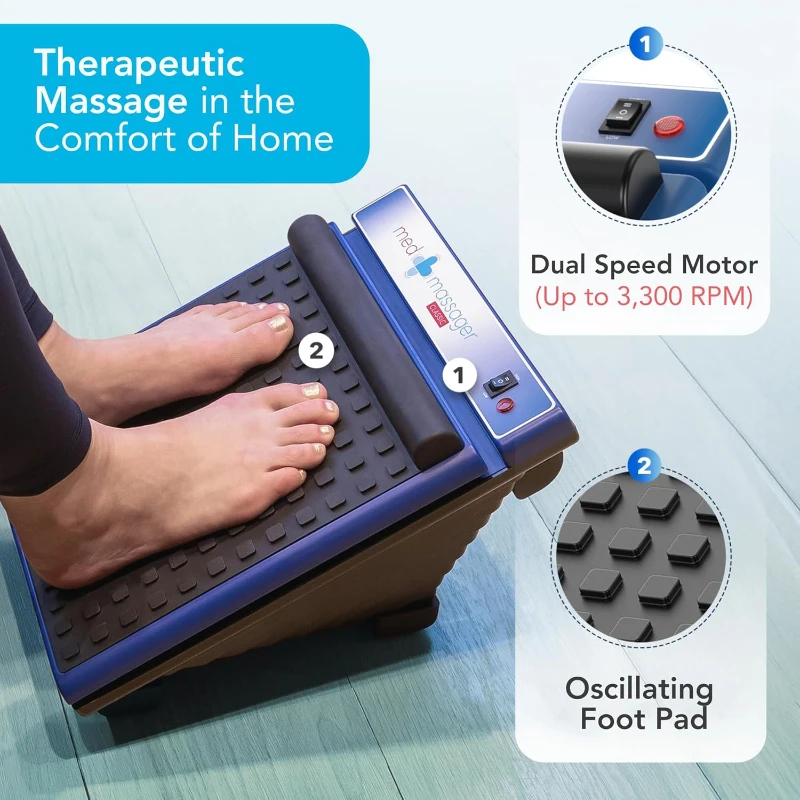 MedMassager Foot Massager Classic MMF08 - Portable Deep Tissue Circulation Therapy, Dual Speed Relief for Neuropathy & Foot Pain