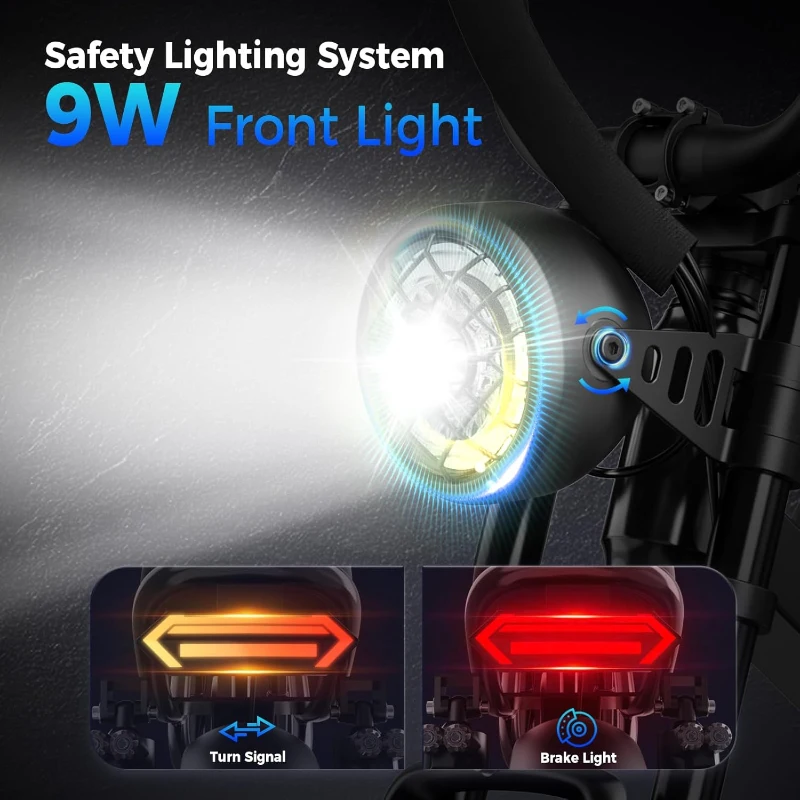 Electric Dirt Bike for Adults – 2000W/1500W Peak Motor Ebike with 20""/16""x4"" Fat Tires, 48V Removable Battery, All-Terrain Dual Suspension