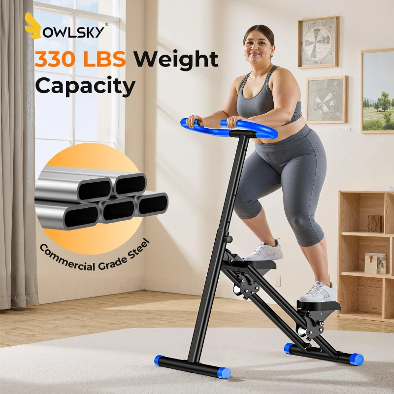 OWLSKY Vertical Climber Stair Stepper for Home — Stable Triangular Frame, LCD Monitor, Smooth & Quiet Motion, Full-Body Workout, 330 lb Capacity