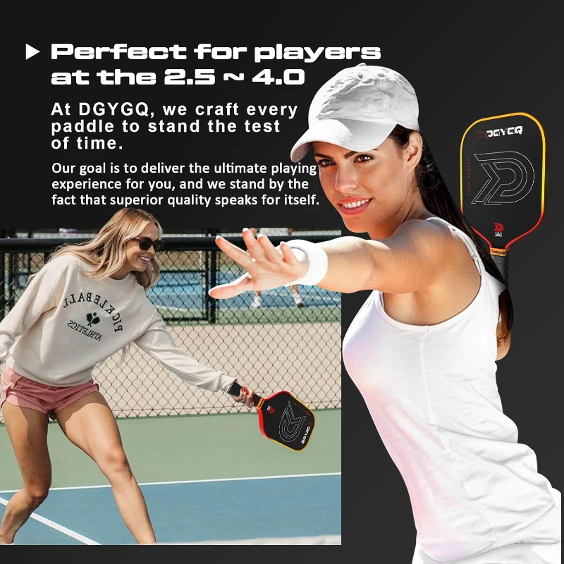 DGYGQ Carbon Fiber Pickleball Paddle — Professional Honeycomb-Core Racket for Lightweight Precision, Shock Absorption & Spin