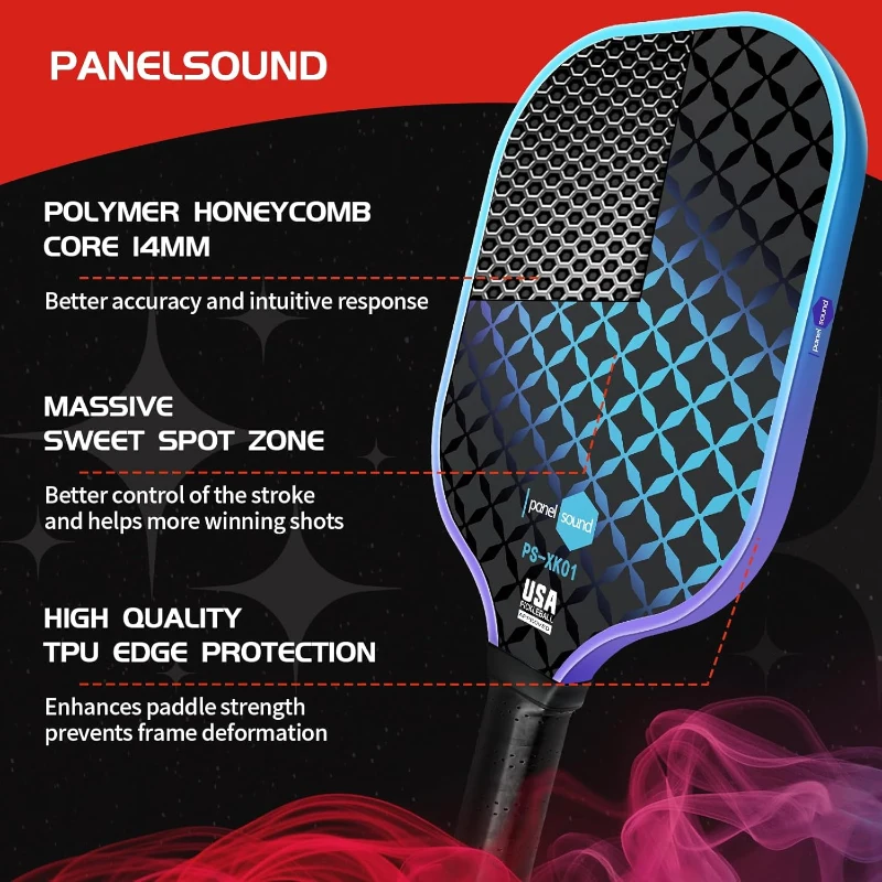 USAPA-Approved Fiberglass Pickleball Paddle Set — Available in 2 or 4 Packs with 4 Outdoor Balls and Carrying Case