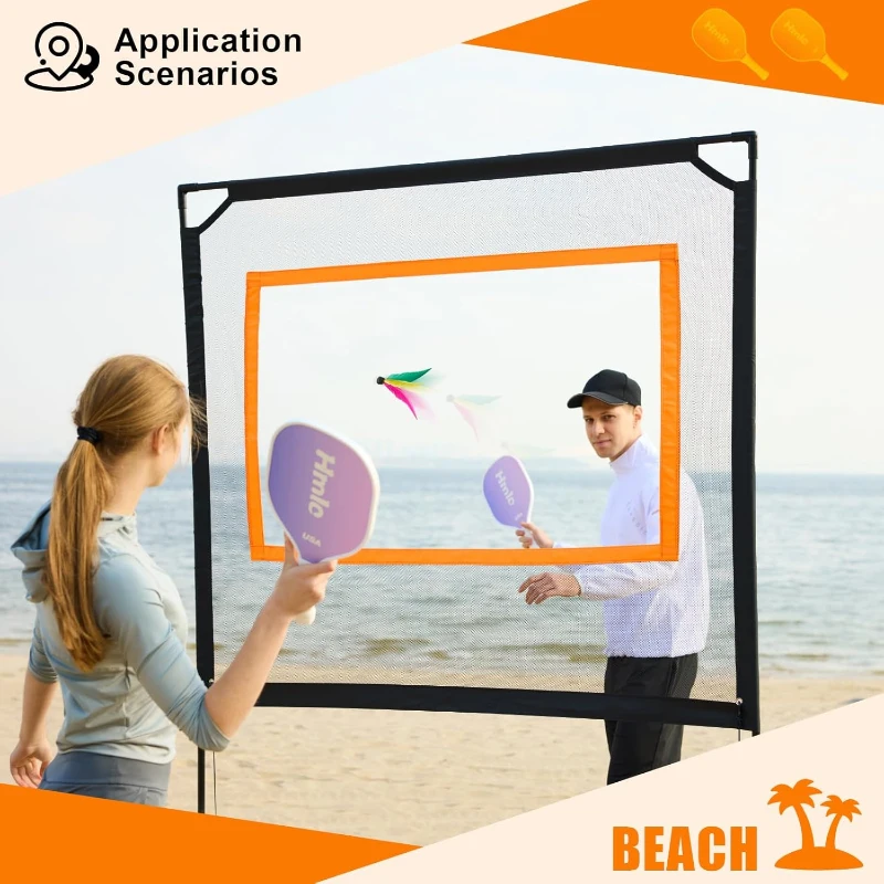 5-in-1 Portable Paddle Game Set with Adjustable 7.6ft Net — Indoor & Outdoor Family Fun (Badminton, Tennis, Pickleball, Ping Pong, Jianzi)