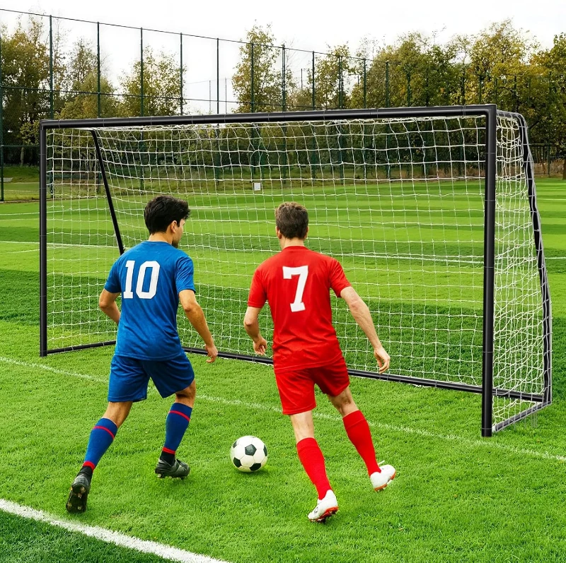 MOPHOTO Foldable Soccer Goals (6x4/8x6/10x6.5/12x6/16x7/18.5x6.5/21x7/24x8 ft) – Backyard & Full-Size Training Goals for Teens and Adults