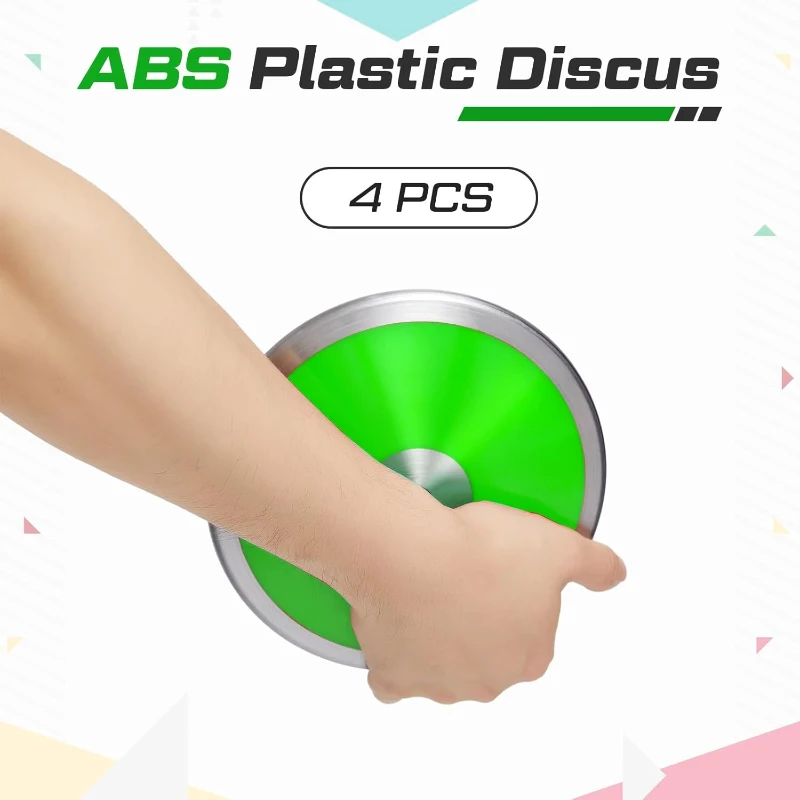 Wettarn 1 kg Discus Set (4-Pack) - Men's & Women's Track and Field Practice Discs