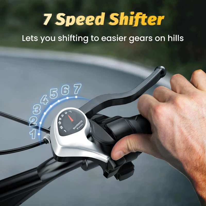 1000W Folding Electric Bike with 48V 20AH Removable Battery, 30+ MPH, 80 Mile Range, 20"" Fat Tire E-Bike for Adults