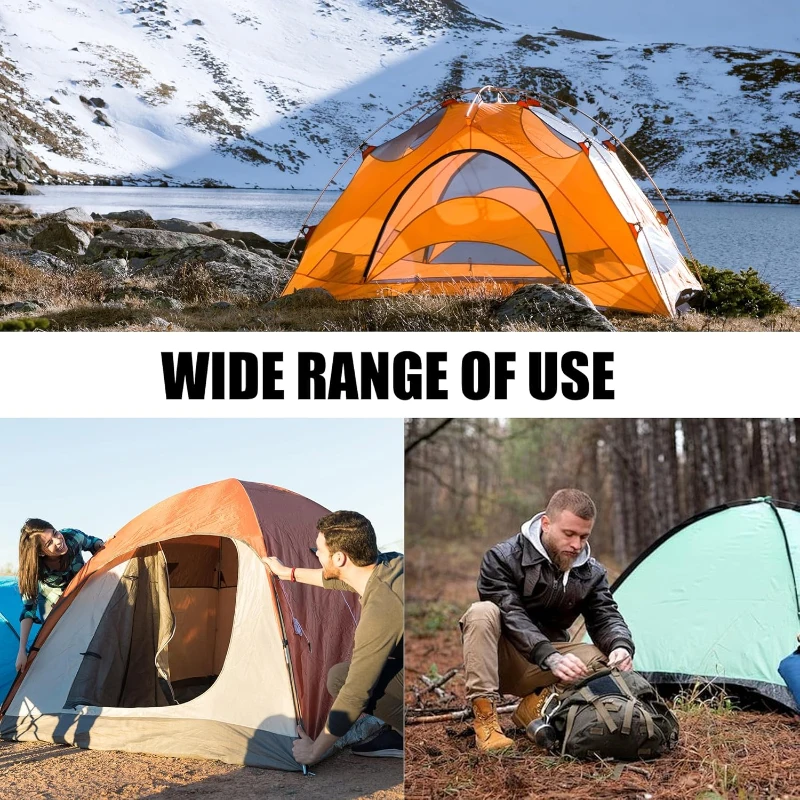 Universal Ice Anchor Tool Kit with 1/4"" Drill Adapter, Ice Fishing Tent Stakes, Rope Hangers & Auger Adapter for Securing Ice Shelters