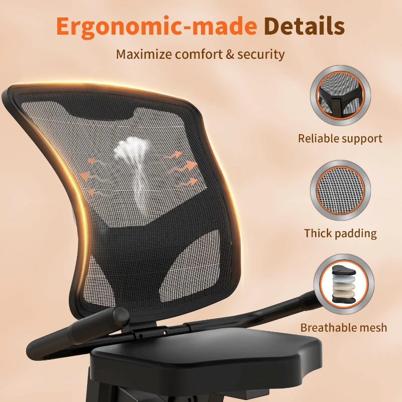 JEEKEE Recumbent Stationary Bike for Seniors — Home Exercise Bike, 300 lb Capacity, 16-Level Magnetic Resistance with Heart-Rate Handles