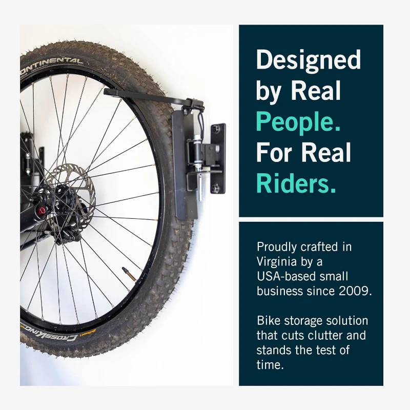 StoreYourBoard 120° Swivel Bike Rack – Vertical Wall-Mount Garage Hanger with Stopper, Space-Saving Mount for BMX & Kids' Bicycles