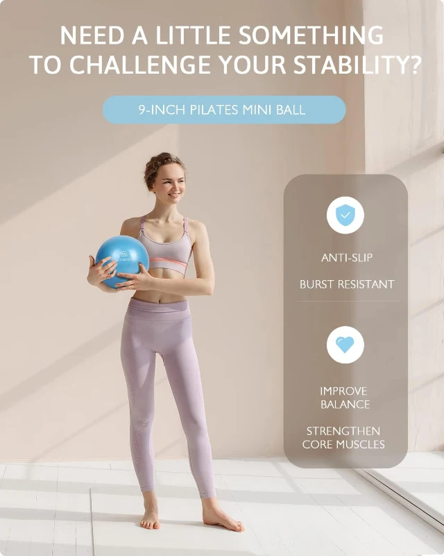 LIONSCOOL 14-Inch Pilates Ring Set — Anti-Deformation Magic Circle with Padded Handles, Mini Ball, 3 Resistance Bands, Guide & Bag