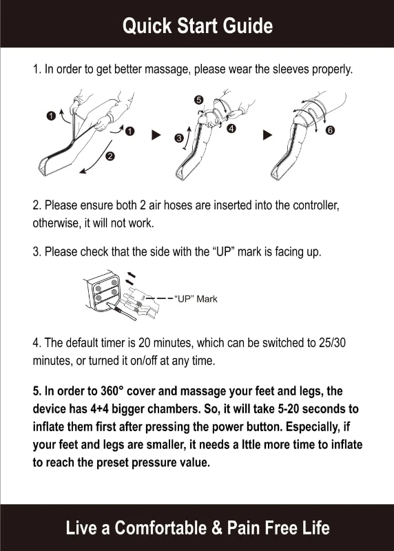 FIT KING Air Compression Leg & Foot Boots Massager - Full-Leg Circulation & Recovery System with Pressure Sensor, LCD Display & 3 Timers