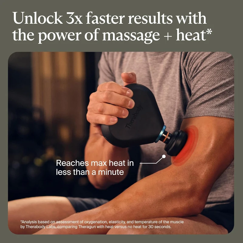 TheraGun Mini Plus by Therabody — Compact Percussive Massage with Built-In Heat for Faster Recovery on the Go