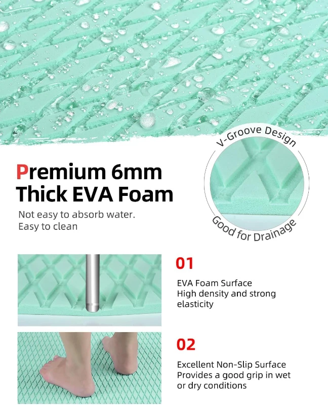 Abahub EVA Foam Traction Pad 96''x16''/23.5''/38''/47'' 48''x16'' Non-Slip Camouflage Decking Sheet Self-Adhesive Trimmable Grip Mat for Boats, SUP, Paddleboard, Kayak