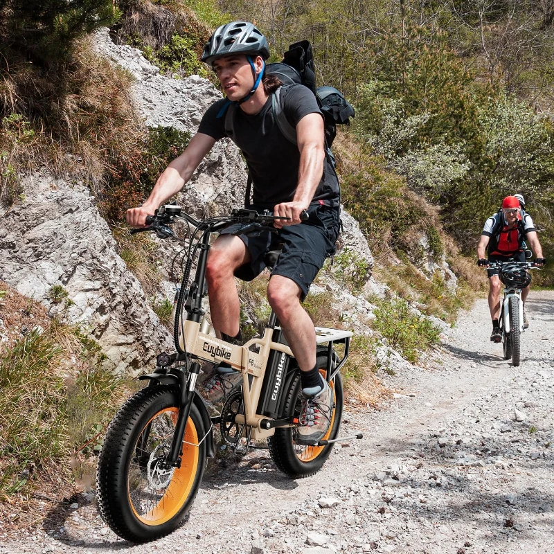 1000W Folding Electric Bike — 48V 20Ah Removable Battery, 750W Nominal/1000W Peak Motor, 20"" Fat Tires, 30+ MPH, Up to 80 Miles, Foldable Commuter Ebike