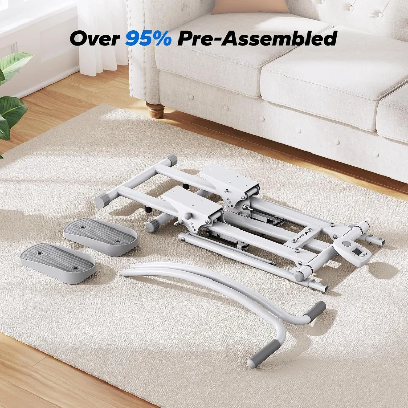 MERACH Vertical Stair Climber – New-Generation Home Stair Stepper for Full-Body Training, Compact Foldable Stairmaster with Extended Step Range and Adjustable Handlebar/Pedals