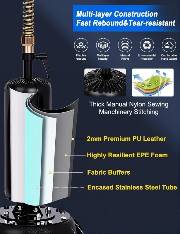 Adjustable Punching Bag with Stand – Boxing Training Bag for Teens & Adults, Boosts Speed, Reflexes & Endurance