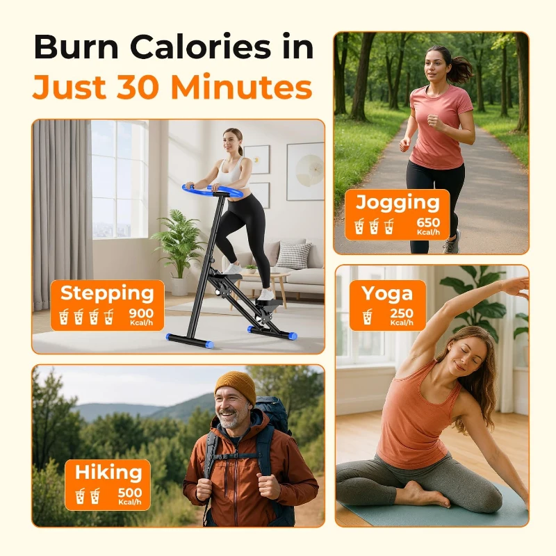 OWLSKY Vertical Climber Stair Stepper for Home — Stable Triangular Frame, LCD Monitor, Smooth & Quiet Motion, Full-Body Workout, 330 lb Capacity