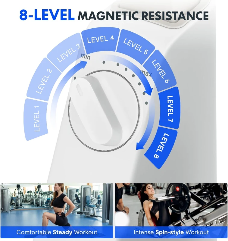 FLEXISPOT 2-in-1 Exercise Bike with Adjustable 2D Desktop — Space-Saving Under-Desk Cycle with Removable Work Surface, 300 lb Capacity, 8-Level Magnetic Resistance, Optional LCD (V9PRO/V9MAX)